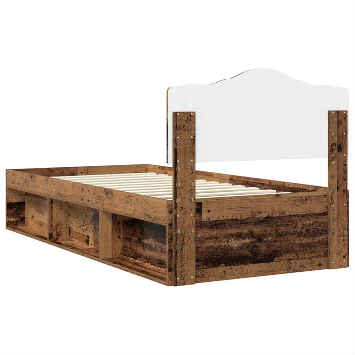 Cadru de pat Lemn vechi 90 x 200 cm Lemn de pin masiv - WALTI WALTI
