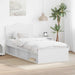 Cadru de pat cu headboard Alb 90 x 190 cm Lemn de pin masiv - WALTI WALTI