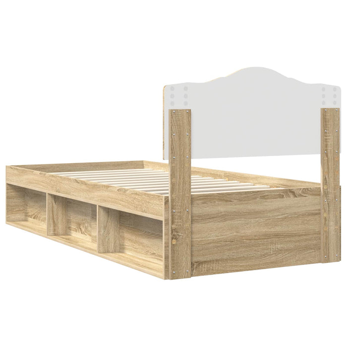 Cadru de pat cu headboard Sonoma 90 x 190 cm Lemn de pin masiv - WALTI WALTI
