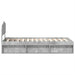 Cadru de pat Gri Concret 90 x 190 cm Lemn de pin masiv - WALTI WALTI
