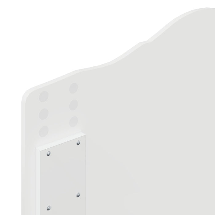 Cadru de pat cu headboard Alb 75 x 190 cm Lemn de pin masiv - WALTI WALTI