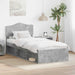Cadru de pat Gri Concret 75 x 190 cm Lemn de pin masiv - WALTI WALTI