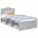 Cadru de pat Gri Concret 75 x 190 cm Lemn de pin masiv - WALTI WALTI