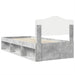 Cadru de pat Gri Concret 75 x 190 cm Lemn de pin masiv - WALTI WALTI