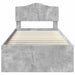 Cadru de pat Gri Concret 75 x 190 cm Lemn de pin masiv - WALTI WALTI