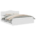 Cadru de pat cu sertar Alb 200 x 200 cm Lemn Ingineresc - WALTI WALTI