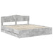Cadru de pat Gri din beton 200 x 200 cm Lemn Ingineresc - WALTI WALTI