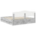 Cadru de pat Gri din beton 200 x 200 cm Lemn Ingineresc - WALTI WALTI