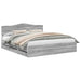 Cadru de pat cu sertar Gri Sonoma 200 x 200 cm Lemn Ingineresc - WALTI WALTI