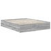Cadru de pat cu sertar Gri Sonoma 160 x 200 cm Lemn Ingineresc - WALTI WALTI