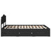 Cadru de pat cu sertar Negru 150 x 200 cm Lemn Ingineresc - WALTI WALTI