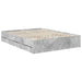 Cadru de pat Gri din beton 150 x 200 cm Lemn Ingineresc - WALTI WALTI
