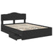 Cadru de pat cu sertar Negru 140 x 190 cm Lemn Ingineresc - WALTI WALTI