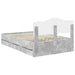 Cadru de pat Gri din beton 135 x 190 cm Lemn Ingineresc - WALTI WALTI