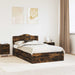 Cadru de pat Stejar fumuriu 120 x 190 cm Lemn Ingineresc - WALTI WALTI
