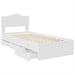 Cadru de pat cu sertar Alb 90 x 190 cm Lemn Ingineresc - WALTI WALTI