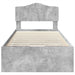 Cadru de pat Gri din beton 90 x 190 cm Lemn Ingineresc - WALTI WALTI