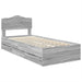 Cadru de pat cu sertar Gri Sonoma 90 x 190 cm Lemn Ingineresc - WALTI WALTI