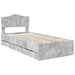 Cadru de pat Gri din beton 90 x 200 cm Lemn Ingineresc - WALTI WALTI