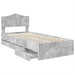 Cadru de pat Gri din beton 90 x 200 cm Lemn Ingineresc - WALTI WALTI