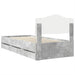 Cadru de pat Gri din beton 90 x 200 cm Lemn Ingineresc - WALTI WALTI