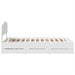 Cadru de pat cu sertar Alb 75 x 190 cm Lemn Ingineresc - WALTI WALTI