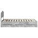 Cadru de pat Gri din beton 75 x 190 cm Lemn Ingineresc - WALTI WALTI