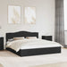 Pat cu storage cu headboard Negru 200 x 200 cm Lemn compozit - WALTI WALTI