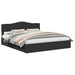 Pat cu storage cu headboard Negru 200 x 200 cm Lemn compozit - WALTI WALTI