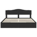 Pat cu storage cu headboard Negru 200 x 200 cm Lemn compozit - WALTI WALTI