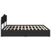 Pat cu storage cu headboard Negru 200 x 200 cm Lemn compozit - WALTI WALTI