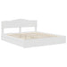 Pat cu storage cu headboard Alb 180 x 200 cm Lemn compozit - WALTI WALTI
