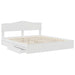 Pat cu storage cu headboard Alb 180 x 200 cm Lemn compozit - WALTI WALTI