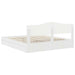 Pat cu storage cu headboard Alb 180 x 200 cm Lemn compozit - WALTI WALTI