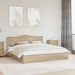 Pat cu storage Stejar Sonoma 180 x 200 cm Lemn compozit - WALTI WALTI