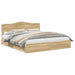 Pat cu storage Stejar Sonoma 180 x 200 cm Lemn compozit - WALTI WALTI
