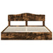Pat cu storage Stejar fumuriu 180 x 200 cm Lemn compozit - WALTI WALTI
