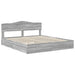 Pat cu storage cu sertar Gri Sonoma 180 x 200 cm Lemn compozit - WALTI WALTI