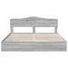 Pat cu storage cu sertar Gri Sonoma 180 x 200 cm Lemn compozit - WALTI WALTI