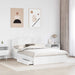 Pat cu storage cu headboard Alb 160 x 200 cm Lemn compozit - WALTI WALTI