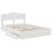 Pat cu storage cu headboard Alb 160 x 200 cm Lemn compozit - WALTI WALTI
