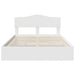 Pat cu storage cu headboard Alb 160 x 200 cm Lemn compozit - WALTI WALTI
