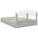 Pat cu storage cu sertar Gri Sonoma 160 x 200 cm Lemn compozit - WALTI WALTI