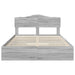 Pat cu storage cu sertar Gri Sonoma 160 x 200 cm Lemn compozit - WALTI WALTI