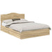 Pat cu storage Stejar Sonoma 150 x 200 cm Lemn compozit - WALTI WALTI