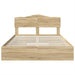 Pat cu storage Stejar Sonoma 150 x 200 cm Lemn compozit - WALTI WALTI