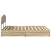 Pat cu storage Stejar Sonoma 150 x 200 cm Lemn compozit - WALTI WALTI