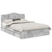 Pat cu storage Gri din beton 150 x 200 cm Lemn compozit - WALTI WALTI