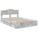 Pat cu storage Gri din beton 150 x 200 cm Lemn compozit - WALTI WALTI