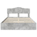 Pat cu storage Gri din beton 150 x 200 cm Lemn compozit - WALTI WALTI